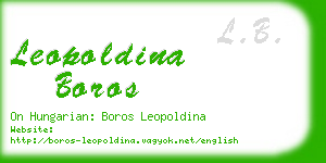 leopoldina boros business card